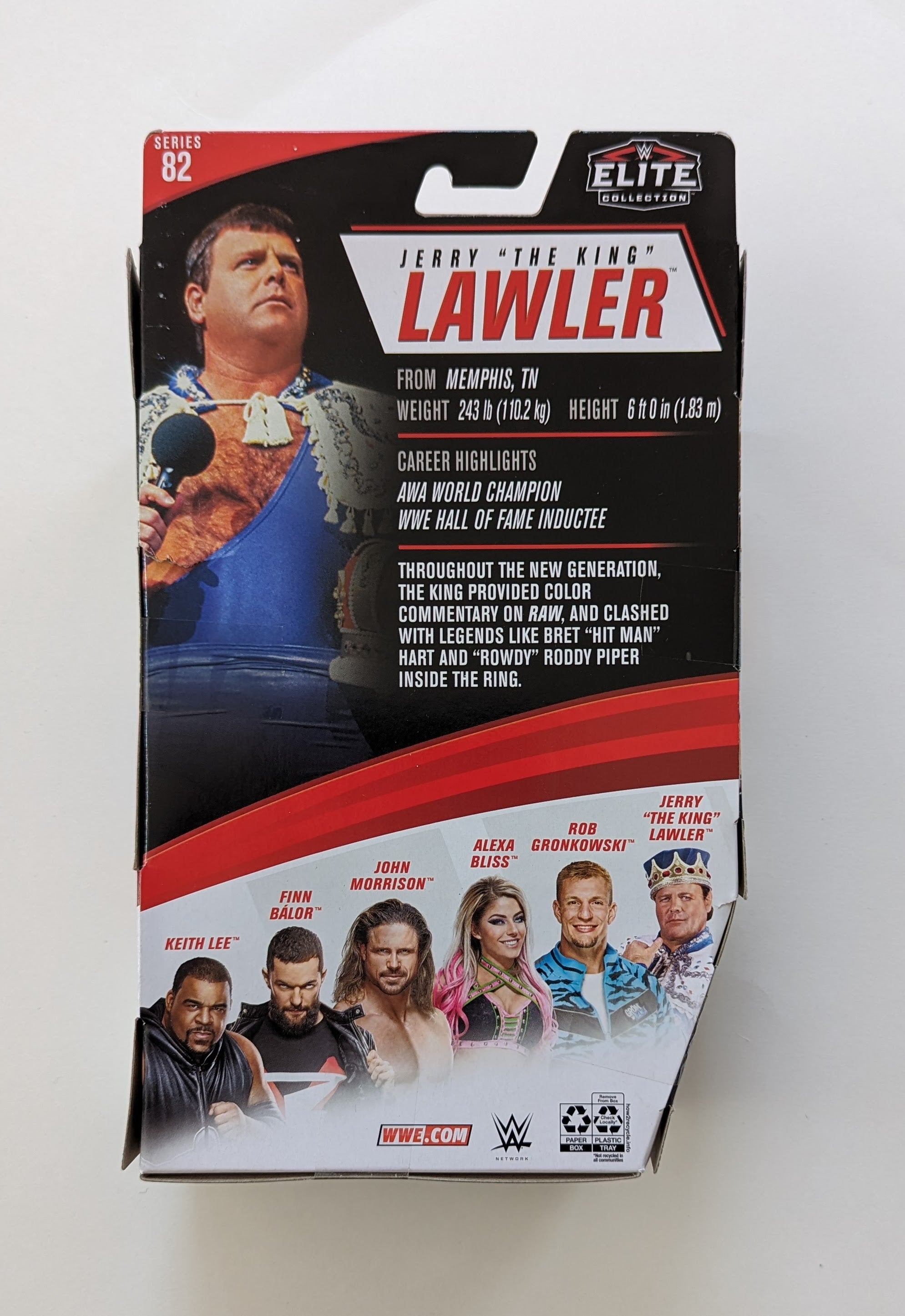 Statuetta WWE Elite Collection 18 – Jerry Lawler, 15 Cm, Autentica E Articolata, Accessori Inclusi