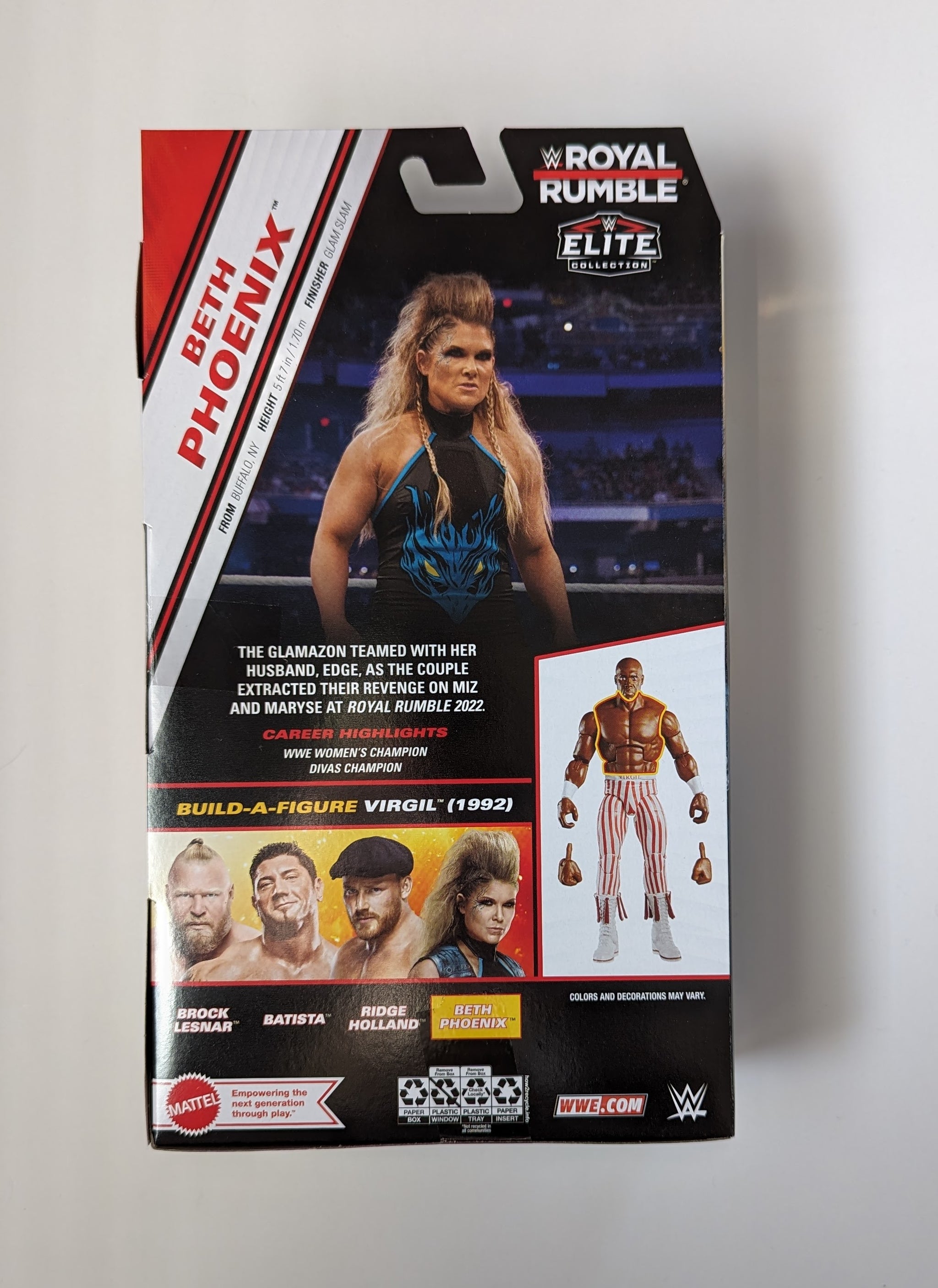 Royal Rumble Phoenix 2023 WWE Mattel Elite Collection Royal Rumble Series 5 Beth Phoenix ...