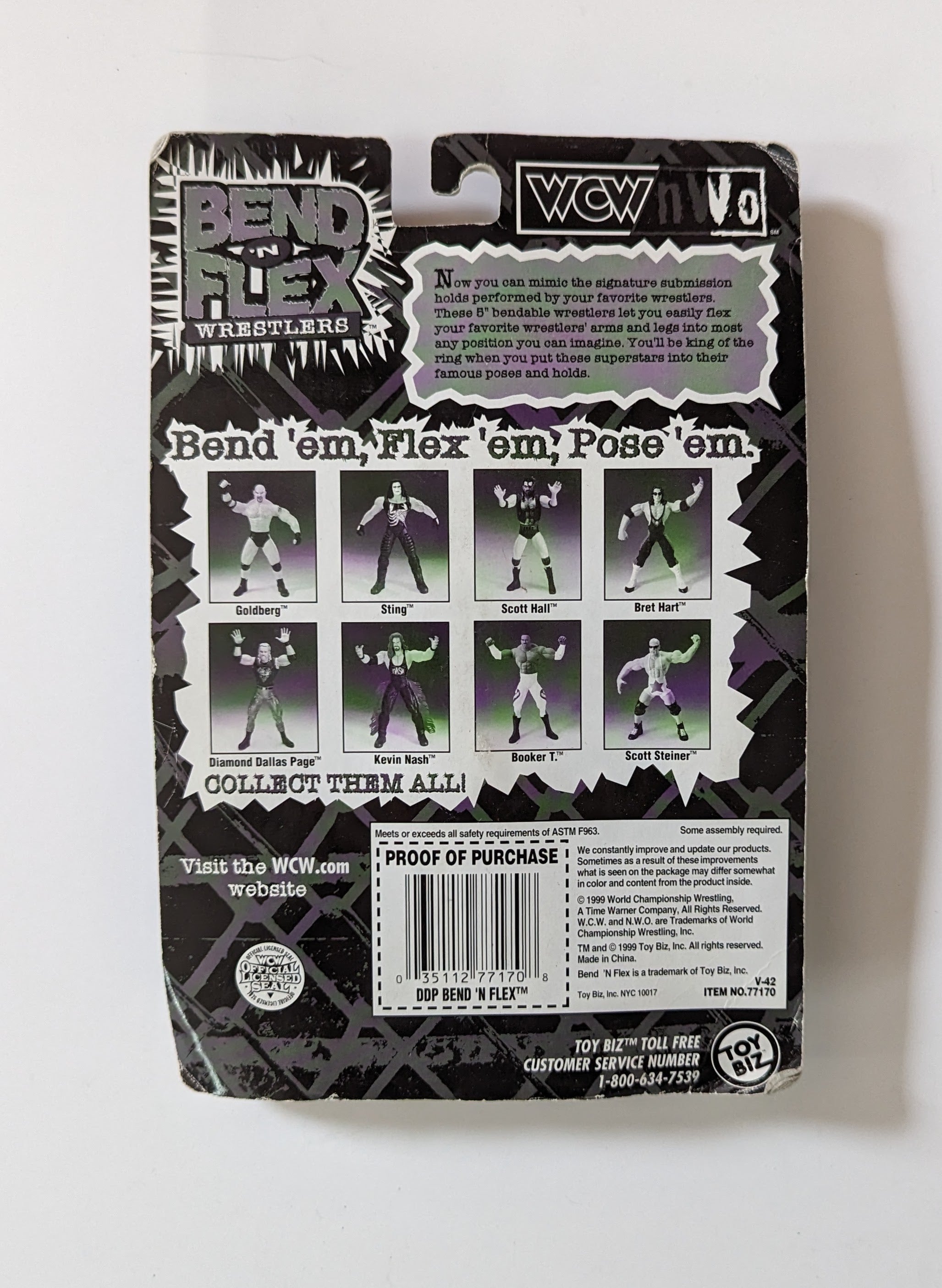 2000 WCW Toy Biz Bend 'N' Flex Diamond Dallas Page – Wrestling