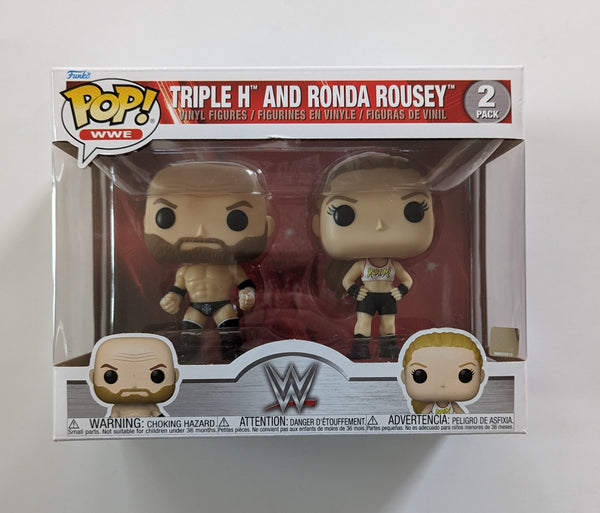 Funko Pop! WWE: Rousey And Triple H - Pack 2 Figurines Vinyle Collection Officielle