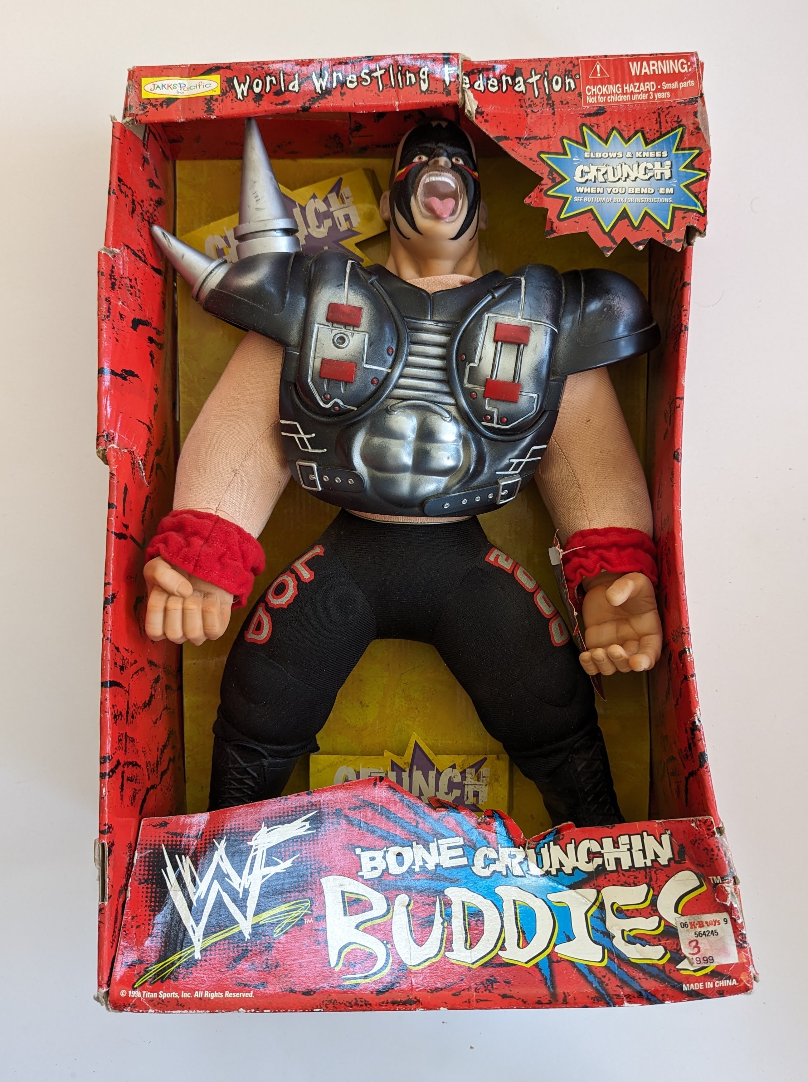 1999 WWF Jakks Pacific Bone Crunchin' Buddies Series 2 Hawk – Wrestling ...