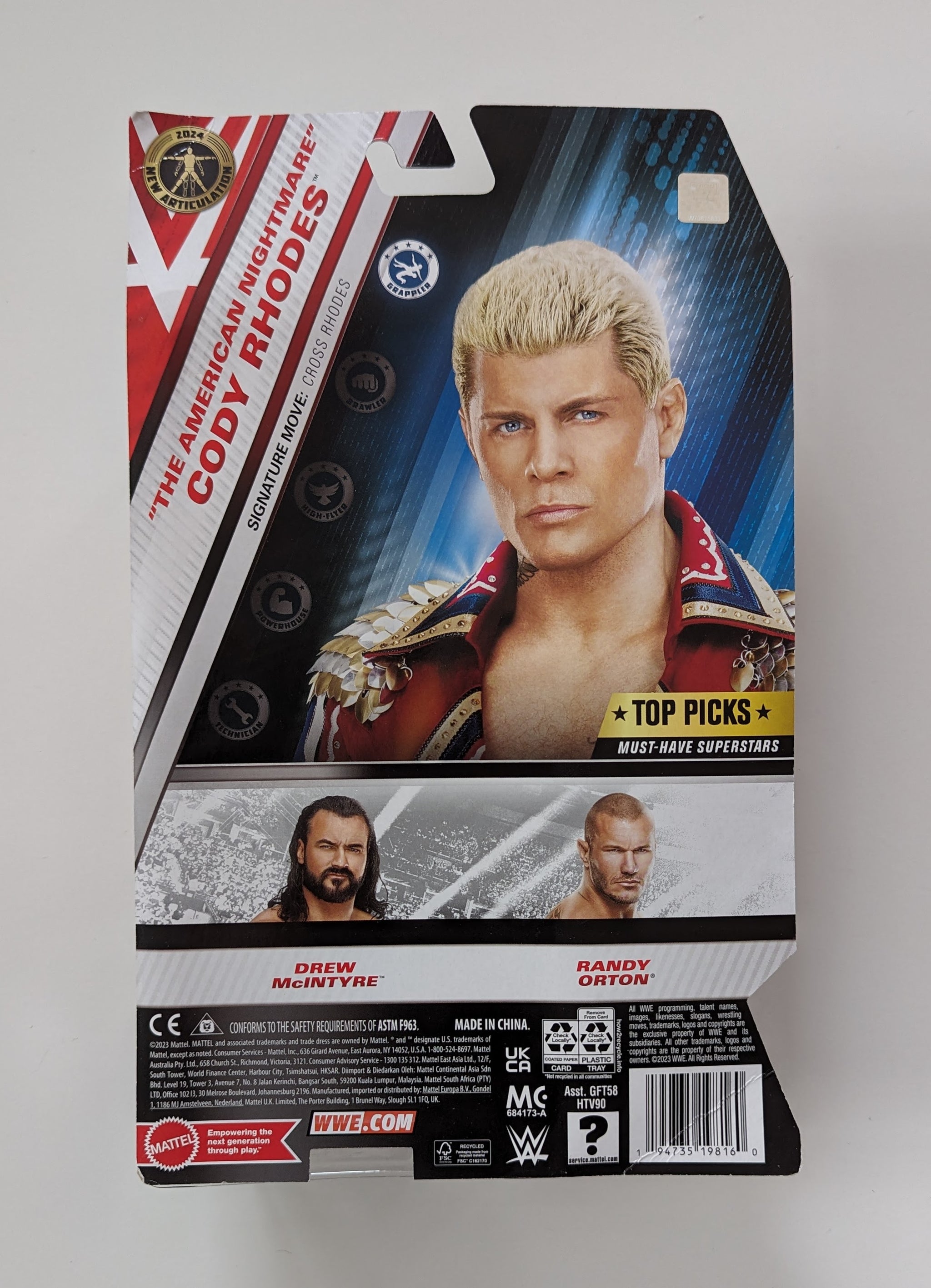 2024 WWE Mattel Basic Top Picks Cody Rhodes – Wrestling Figure Database