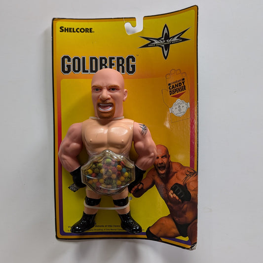2000 WCW Shelcore Wristband Candy Dispenser Goldberg