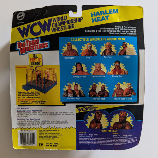 1995 WCW OSFTM Collectible Wrestlers [LJN Style] Tag Team Wrestlers Series 1 Harlem Heat: Stevie Ray & Booker T [With Black Gear]