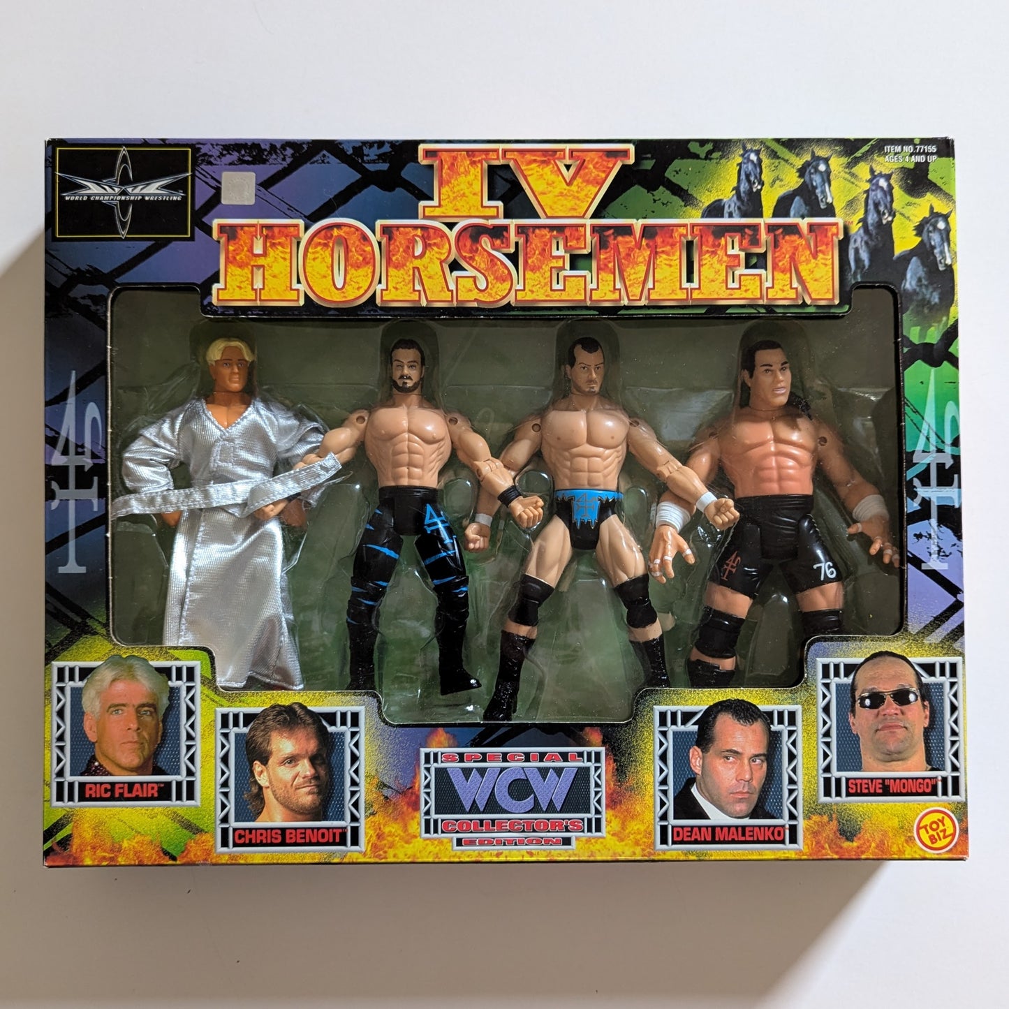 1999 WCW Toy Biz IV Horsemen: Ric Flair, Chris Benoit, Dean Malenko & Steve McMichael