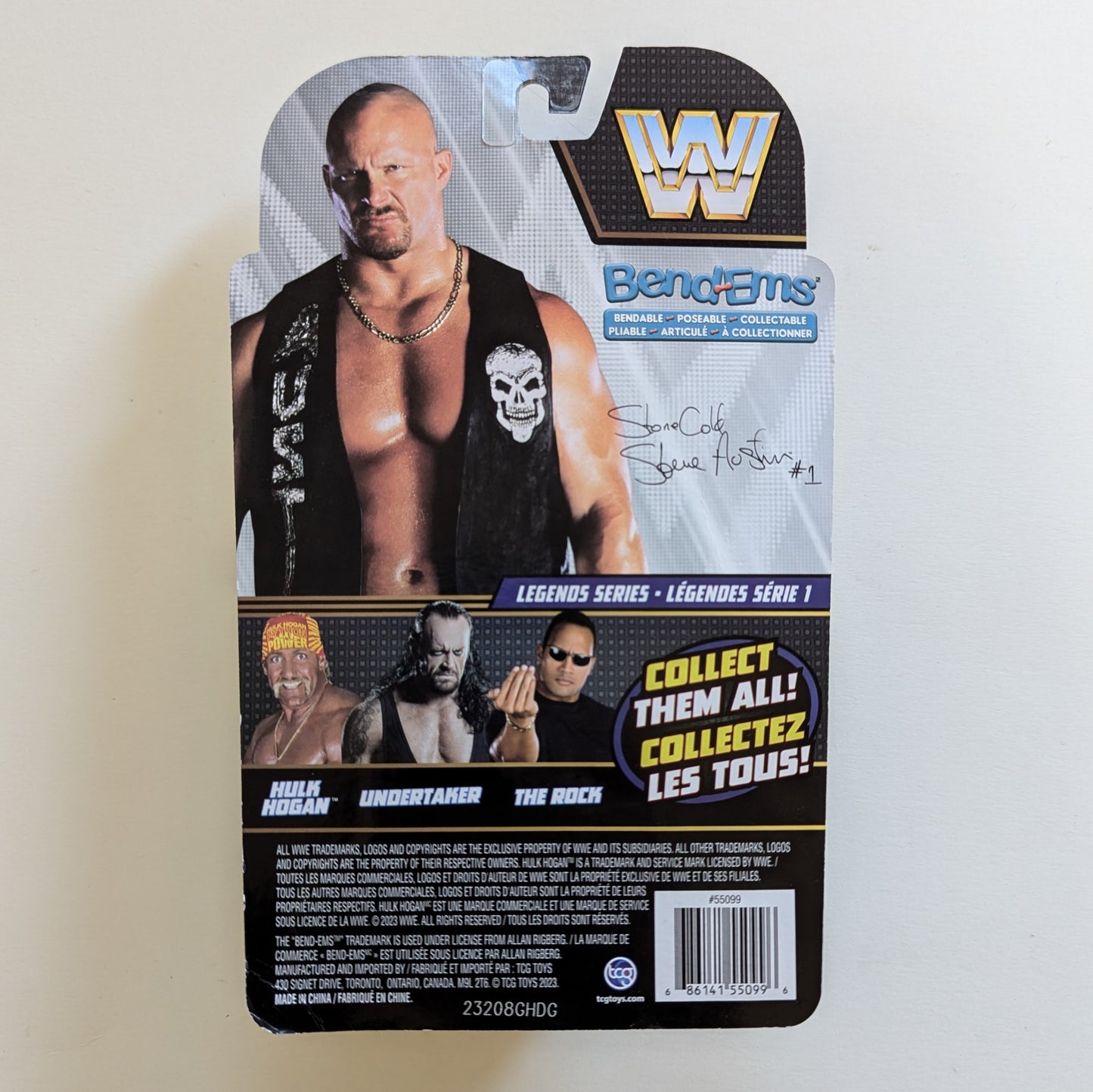 2023 WWE TCG Toys Bend-Ems Legends Series 1 Stone Cold Steve Austin
