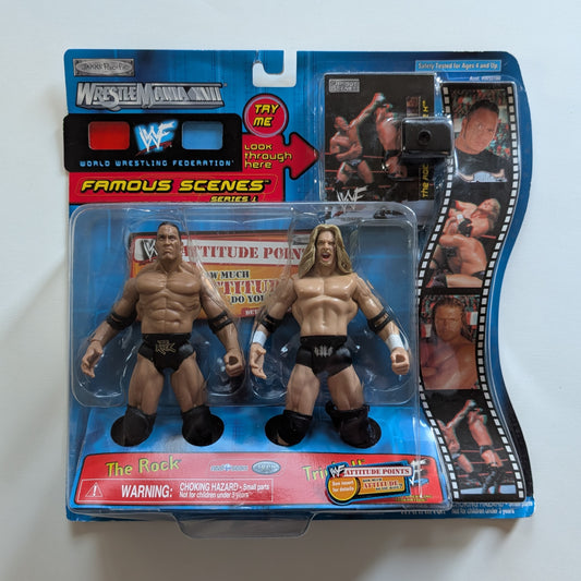 2000 WWF Jakks Pacific Titantron Live Famous Scenes Series 1: The Rock & Triple H