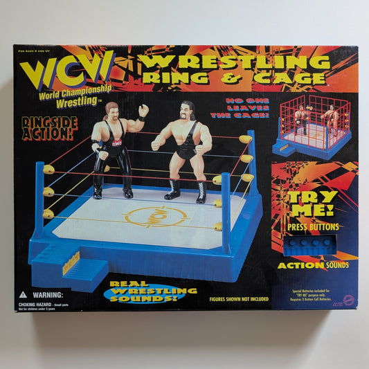 1998 WCW OSFTM 6.5" Articulated Wrestling Ring & Cage