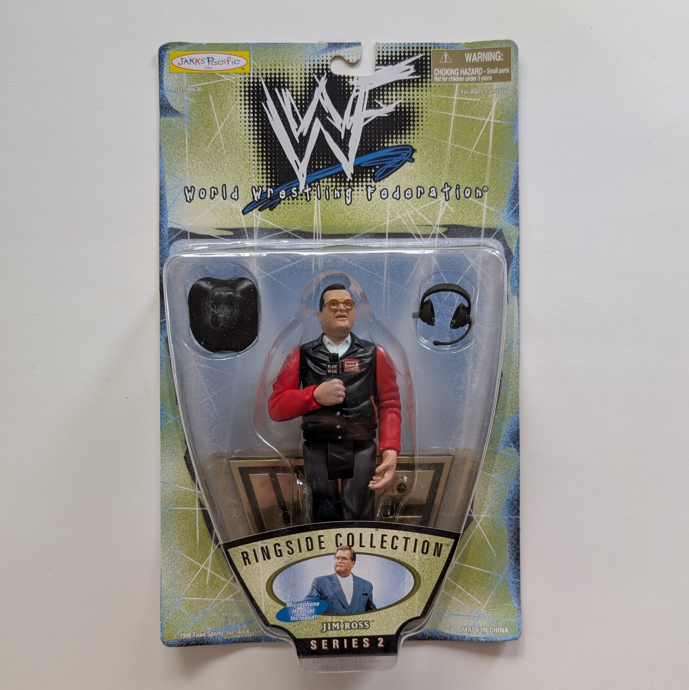 1998 WWF Jakks Pacific Ringside Collection Series 2 Jim Ross [With