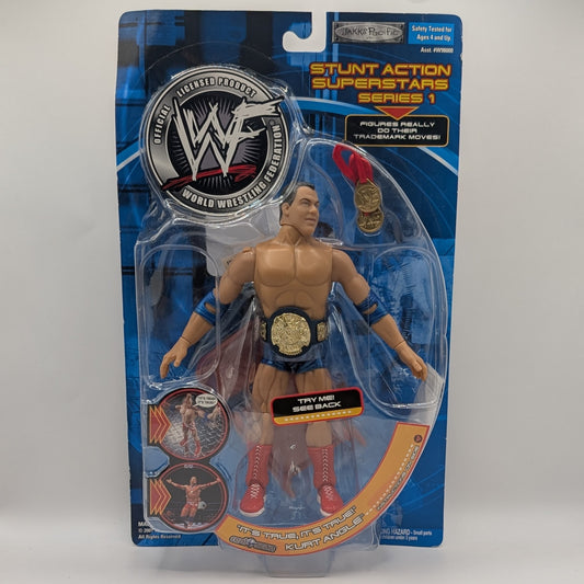 2001 WWF Jakks Pacific Titantron Live Stunt Action Superstars Series 1 Kurt Angle