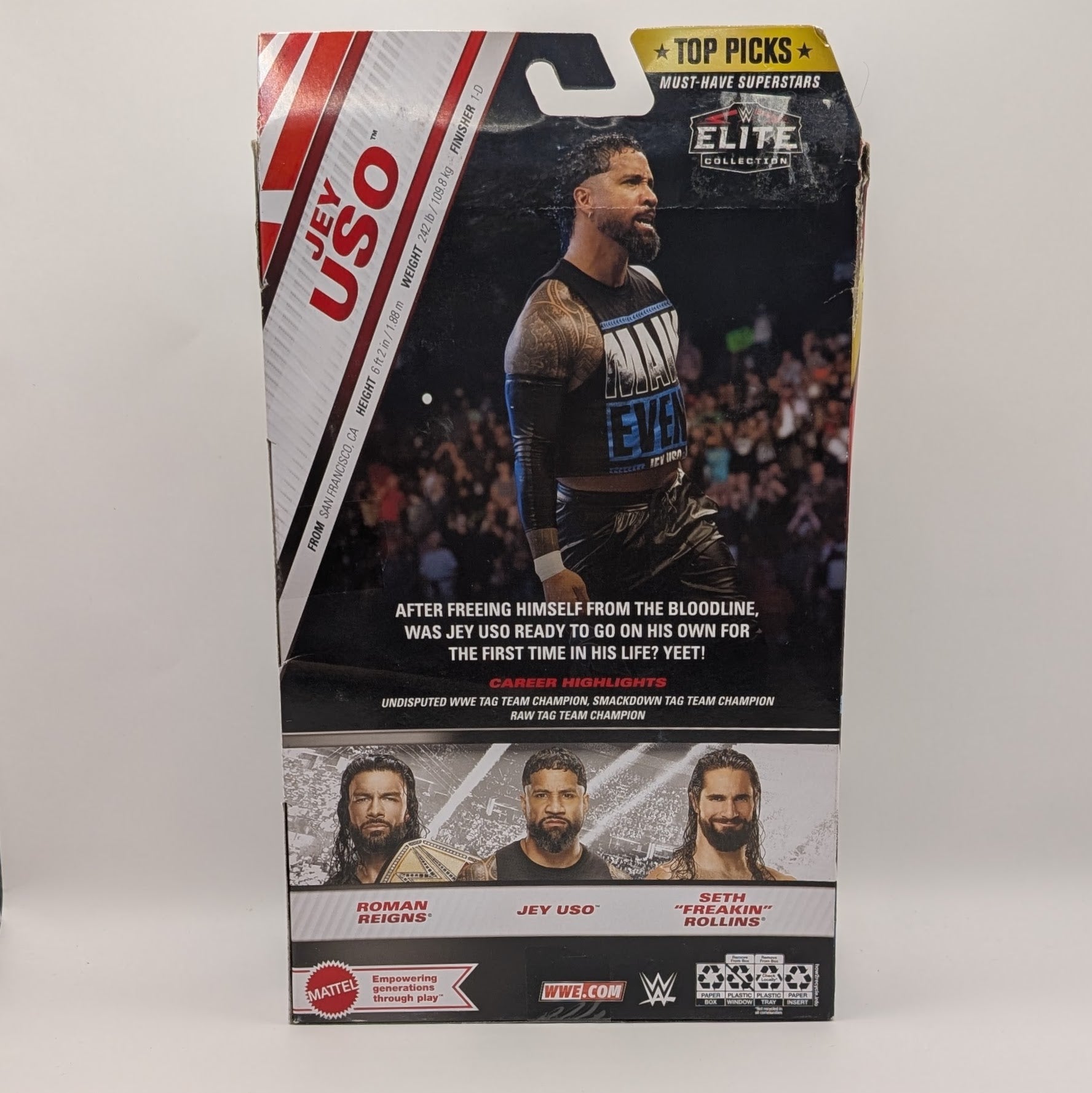 2024 WWE Mattel Elite Collection Top Picks Jey Uso – Wrestling