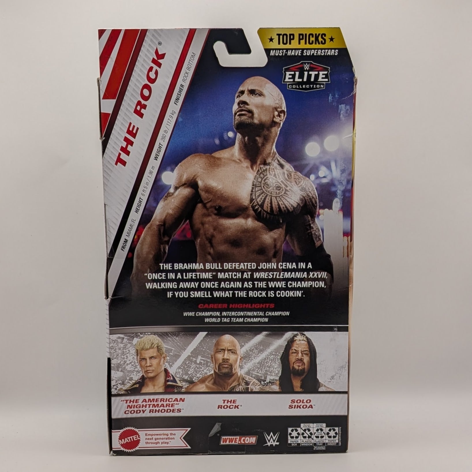 2024 WWE Mattel Elite Collection Top Picks The Rock – Wrestling