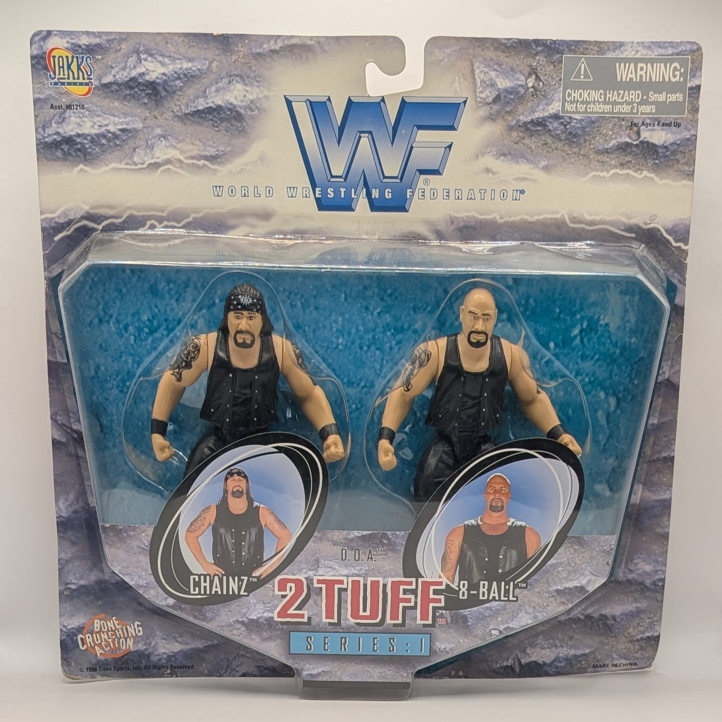 1998 WWF Jakks Pacific 2 Tuff Series 1 D.O.A.: Chainz & 8-Ball