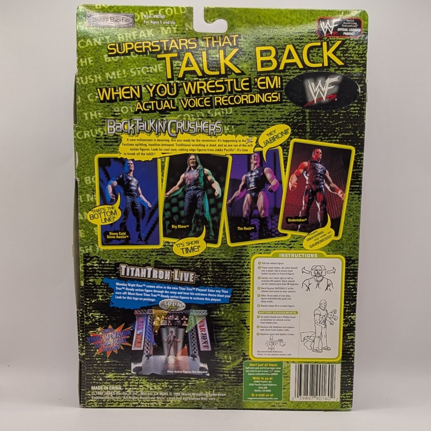 1999 WWF Jakks Pacific Back Talkin' Crushers Series 1 Big Show