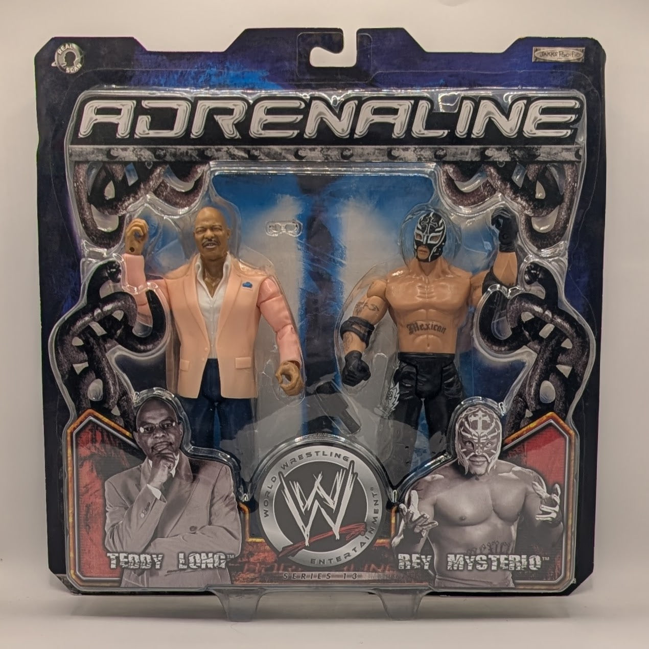 2005 WWE Jakks Pacific Adrenaline Series 13 Teddy Long & Rey Mysterio