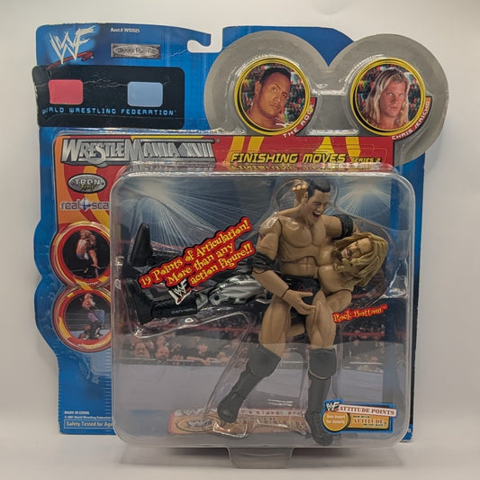 2001 WWF Jakks Pacific Finishing Moves Series 2 "Rock Bottom": The Rock & Chris Jericho