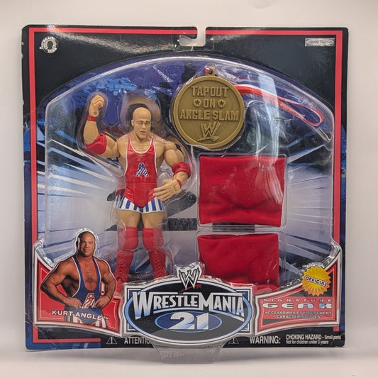 2005 WWE Jakks Pacific Ruthless Aggression WrestleMania 21 Signature Gear Series 2 Kurt Angle