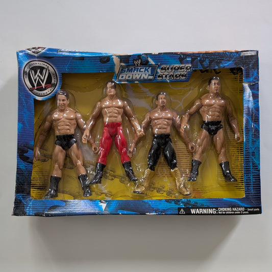 2005 WWF Jakks Pacific Titantron Live "SmackDown Superstars" Box Set: John "Bradshaw" Layfield, Chris Benoit, Eddie Guerrero & Batista