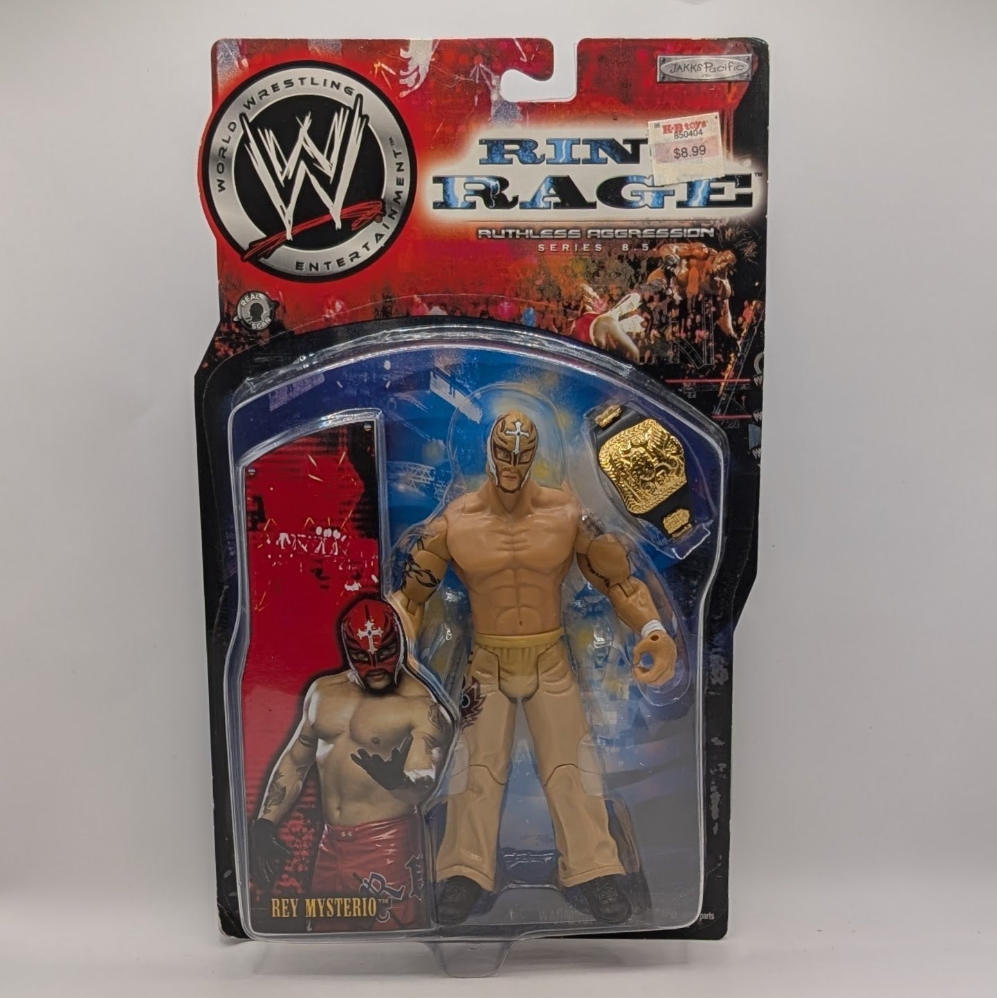 2004 WWE Jakks Pacific Ruthless Aggression Series 8.5 "Ring Rage" Rey Mysterio