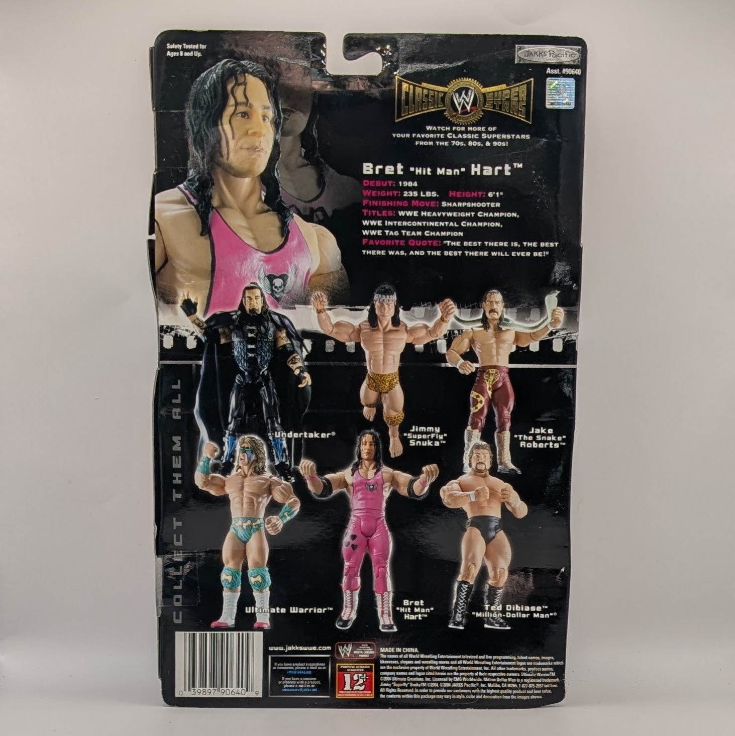 ヒットマン・ブレット・ハート　WWEクラシックスーパースター WWE Wrestling WWF WWF Superstars Bret The Hitman Hart Action