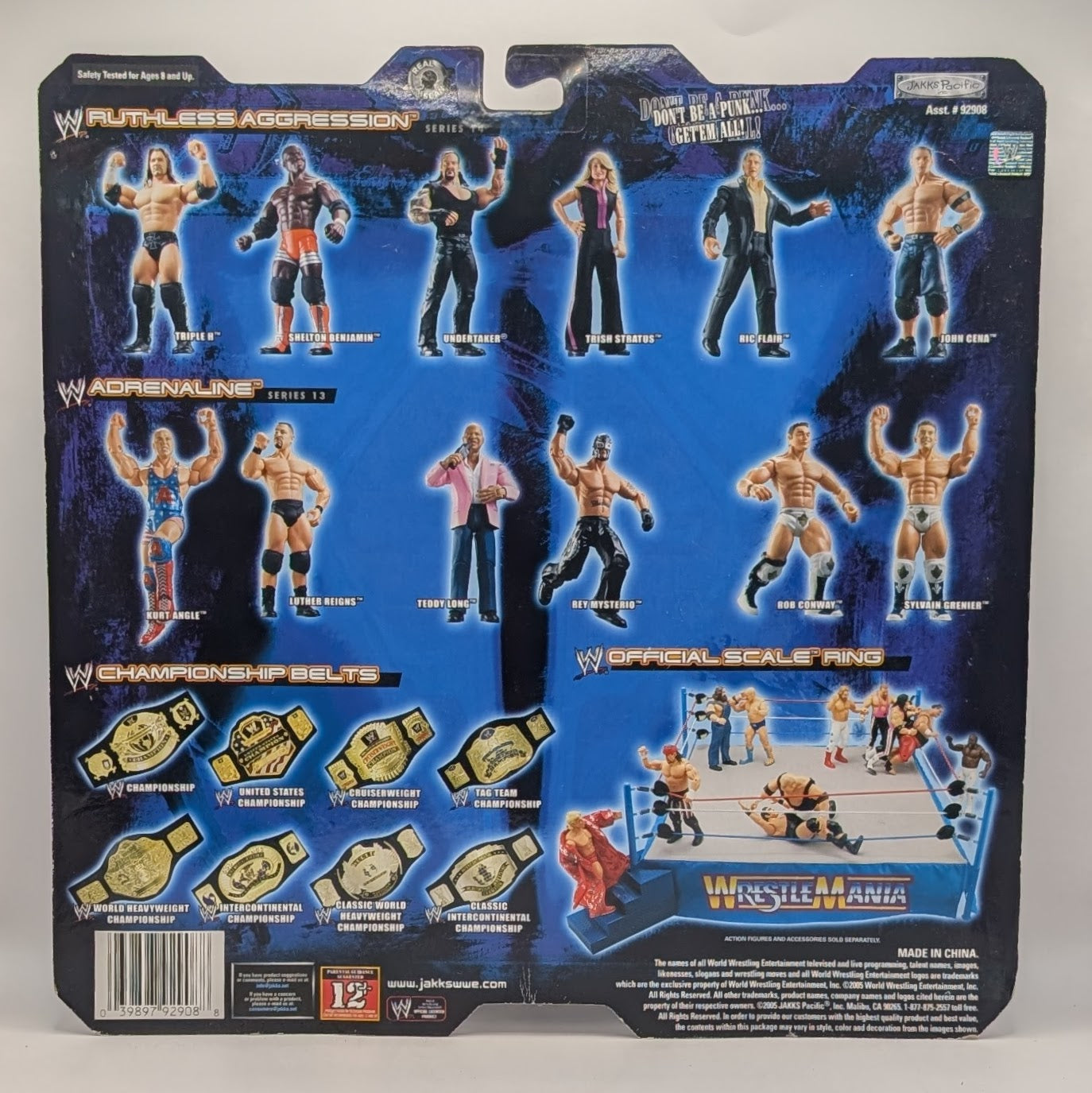 2005 WWE Jakks Pacific Adrenaline Series 13 Luther Reigns & Kurt Angle