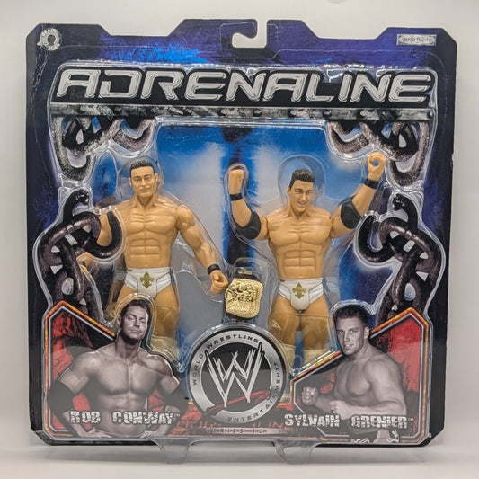 2005 WWE Jakks Pacific Adrenaline Series 13 Rob Conway & Sylvain Grenier