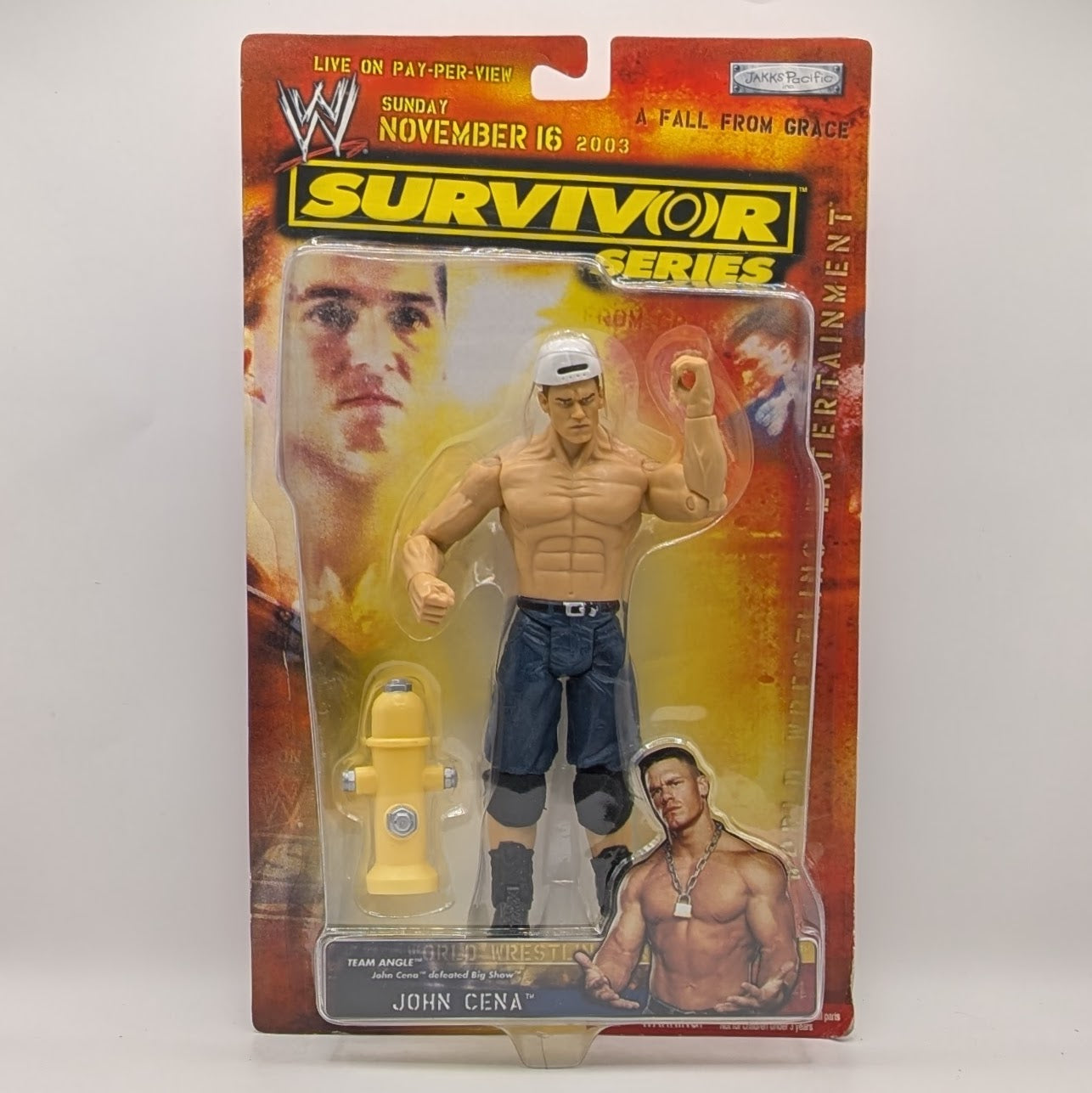 2003 WWE Jakks Pacific Ruthless Aggression Pay Per View Series 3 "Survivor Series" John Cena