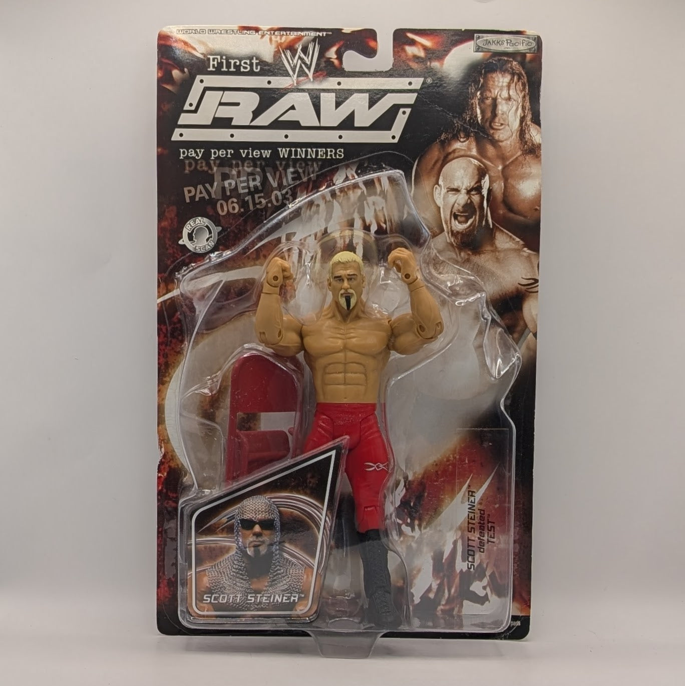 2003 WWE Jakks Pacific Ruthless Aggression Pay Per View Series 1 "Pay Per View Winners" Scott Steiner