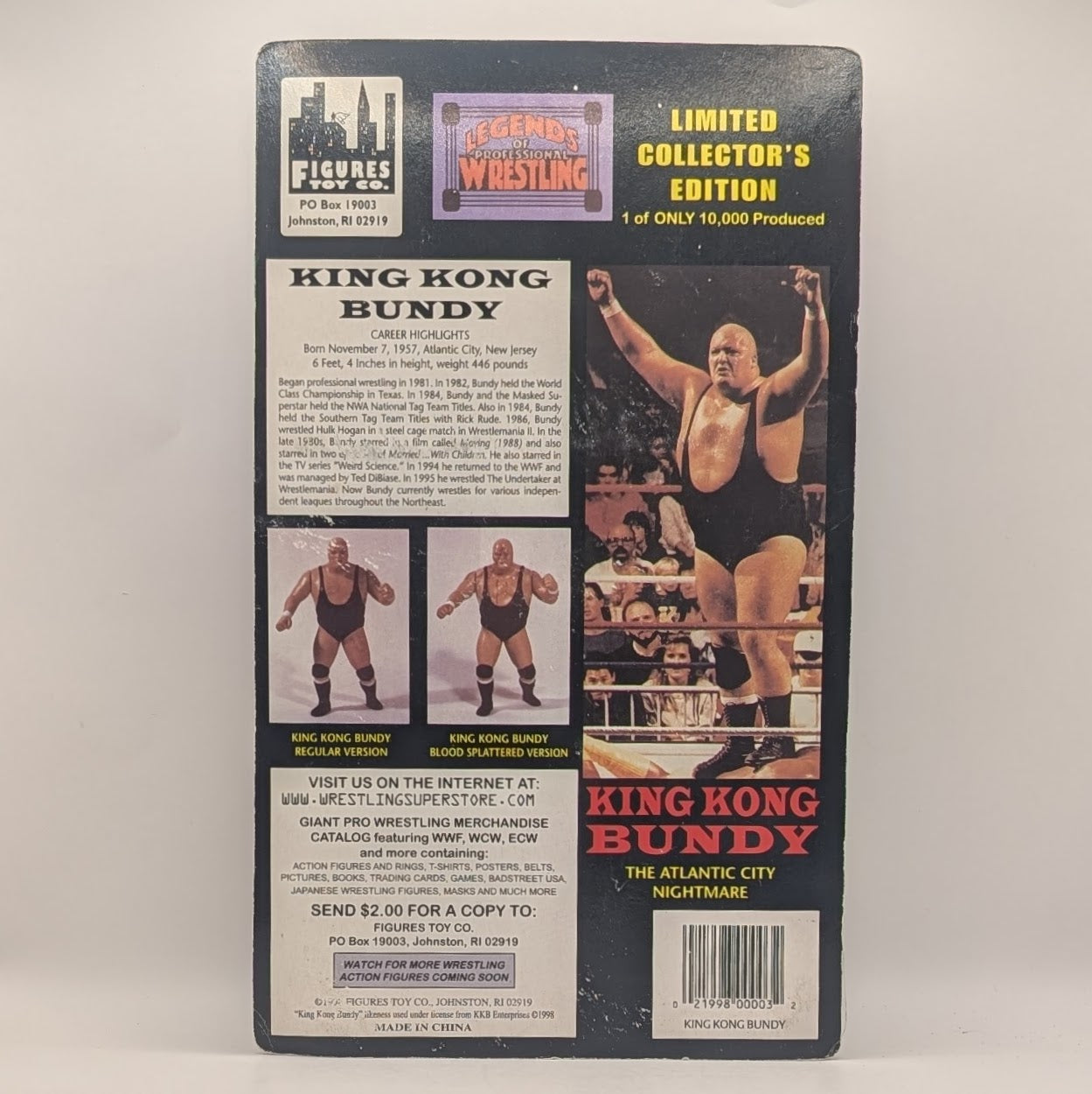 1998 FTC Legends of Professional Wrestling [Original] Limited Signed Edition King Kong Bundy