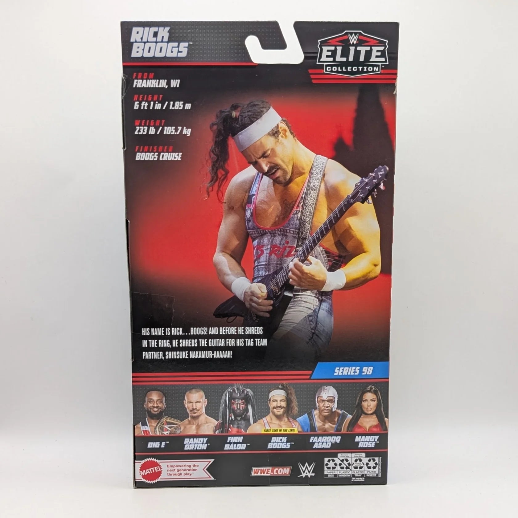 WWE Rick Boogs Elite Collection Figurine articulée de luxe et détails réalistes avec accessoires emblématiques, 15,2 cm WWE Rick Boogs Elite Collection Figurine articulée de luxe et détails réalistes avec accessoires emblématiques, 15,2 cm