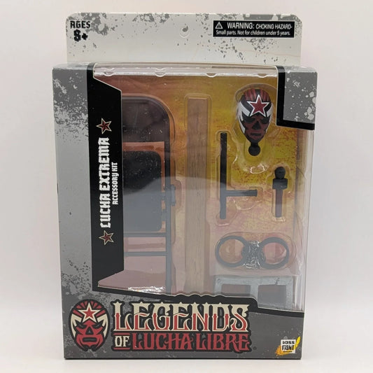 2019 Boss Fight Studio Legends of Lucha Libre Premium Collector Figures Lucha Extreme Accessory Set