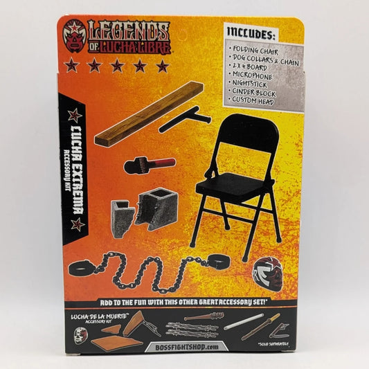 2019 Boss Fight Studio Legends of Lucha Libre Premium Collector Figures Lucha Extreme Accessory Set