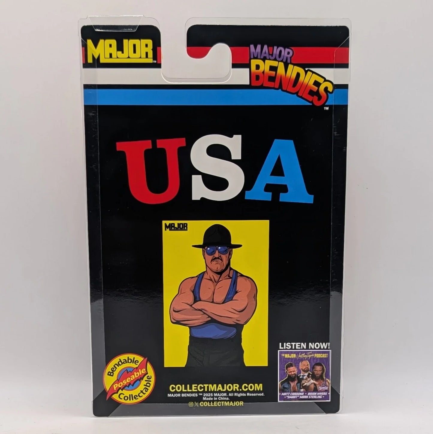 2025 Major Wrestling Figure Podcast Major Bendies Sgt. Slaughter [Exclusive]