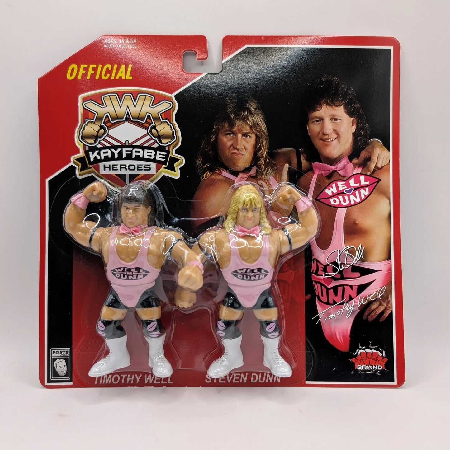 2025 KWK Kayfabe Heroes Well Dunn 2-Pack [Red Variant]