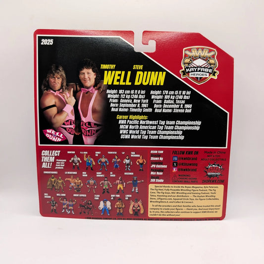 2025 KWK Kayfabe Heroes Well Dunn 2-Pack [Blue Variant]