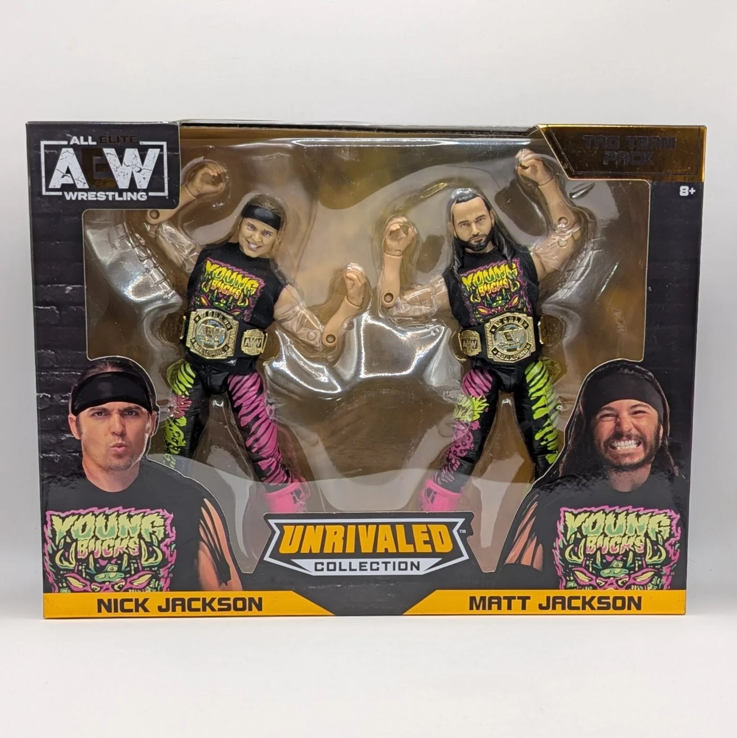 2022 AEW Jazwares Unrivaled Collection Amazon Exclusive Young Bucks Tag Team Pack