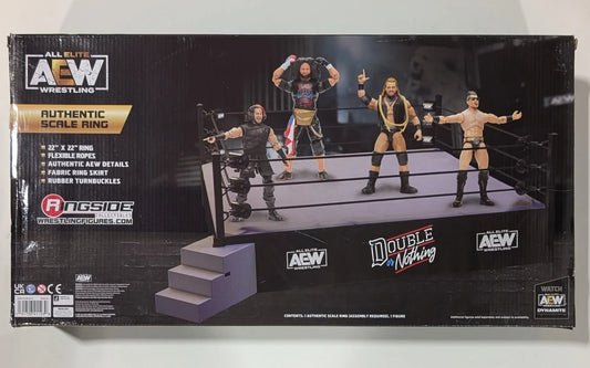 2021 AEW Jazwares Unrivaled Collection Ringside Exclusive Authentic Scale Ring with Exclusive Aubrey Edwards Figure Included!