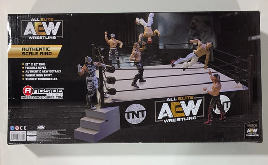 2020 AEW Jazwares Unrivaled Collection Ringside Exclusive Authentic Scale Ring with Exclusive Kenny Omega Figure Included!