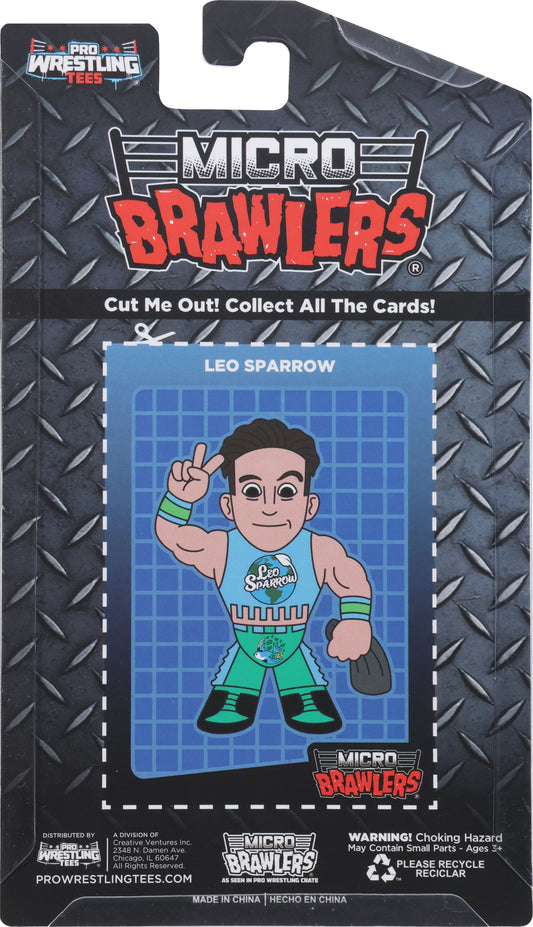 2025 Pro Wrestling Tees Micro Brawlers Limited Edition Leo Sparrow [With Earth Shirt]