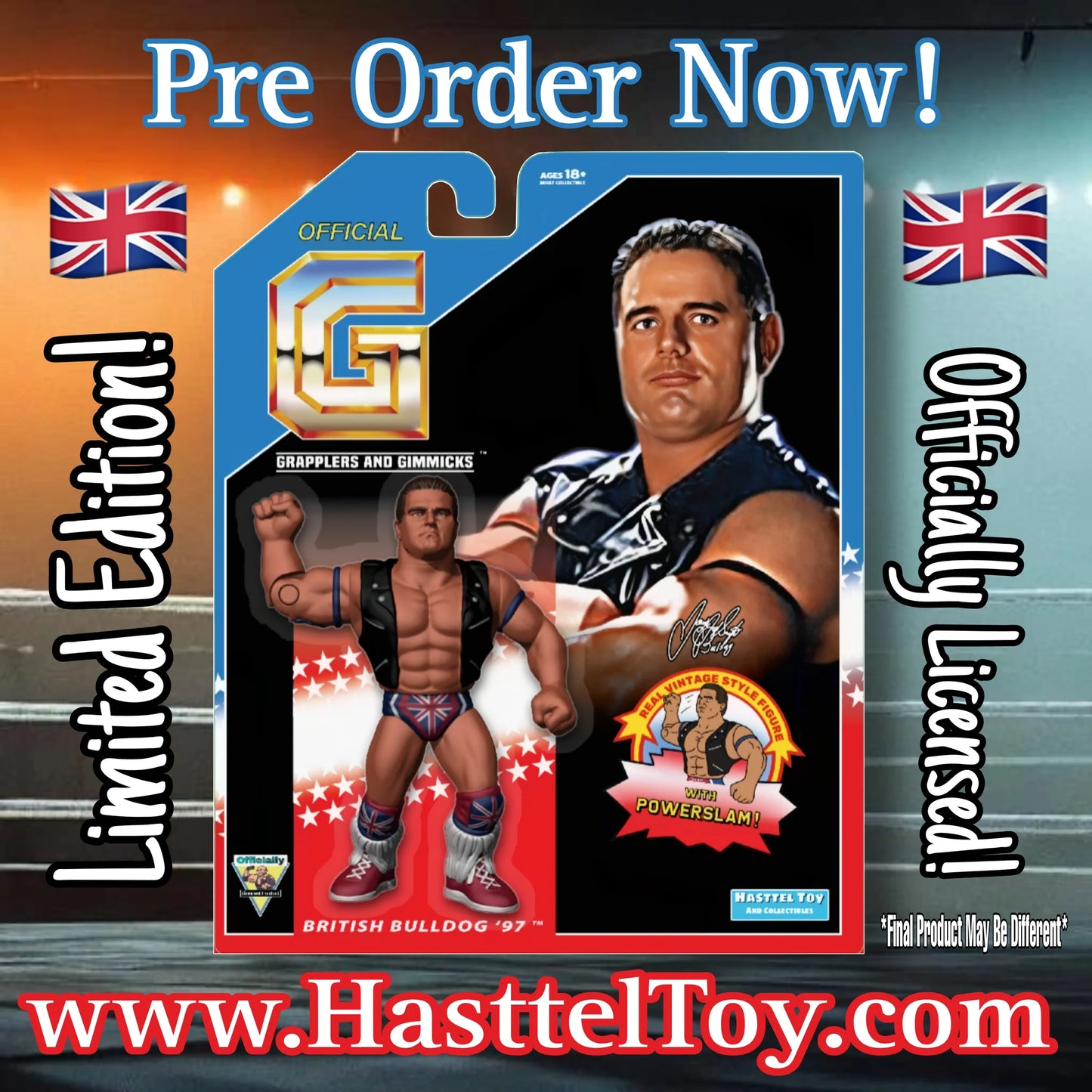 2024 Hasttel Toy Grapplers & Gimmicks British Bulldog '97
