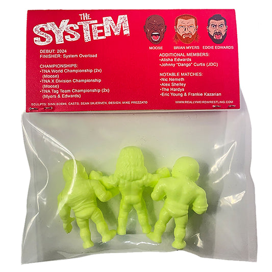 2025 Really Weird Wrestling Grapple Gang Series 2 The System: Eddie Edwards, Brian Myers & Moose [Glow In the Dark]