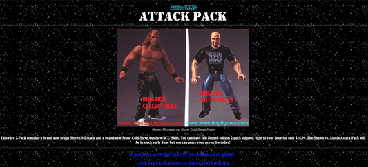 Unreleased WWF Jakks Pacific Attack Pack: Shawn Michaels vs. Stone Cold Steve Austin