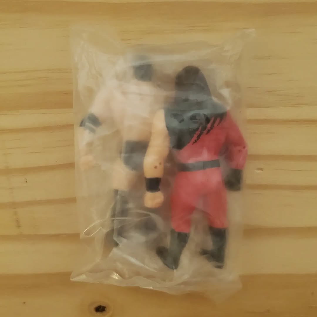 2002 WWE Bakery Crafts/Just Toys Cake Toppers/Micro Bend-Ems Kane & The Rock