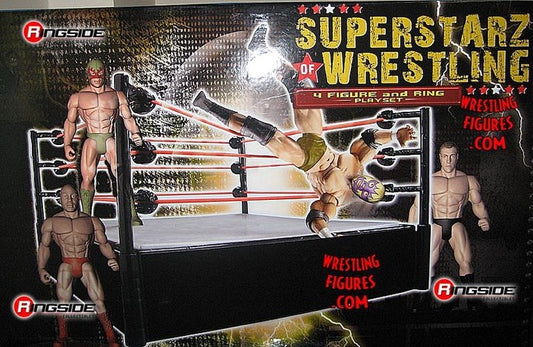 Unreleased Jakks Pacific Superstarz of Wrestling 4 Figure & Ring Playset