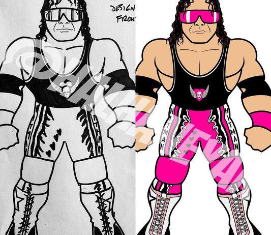 2021 WWE Walmart Canada Exclusive 24" Plush Bret "Hitman" Hart