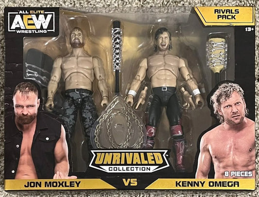 Unreleased AEW Jazwares Unrivaled Collection Jon Moxley vs. Kenny Omega Rivals Pack