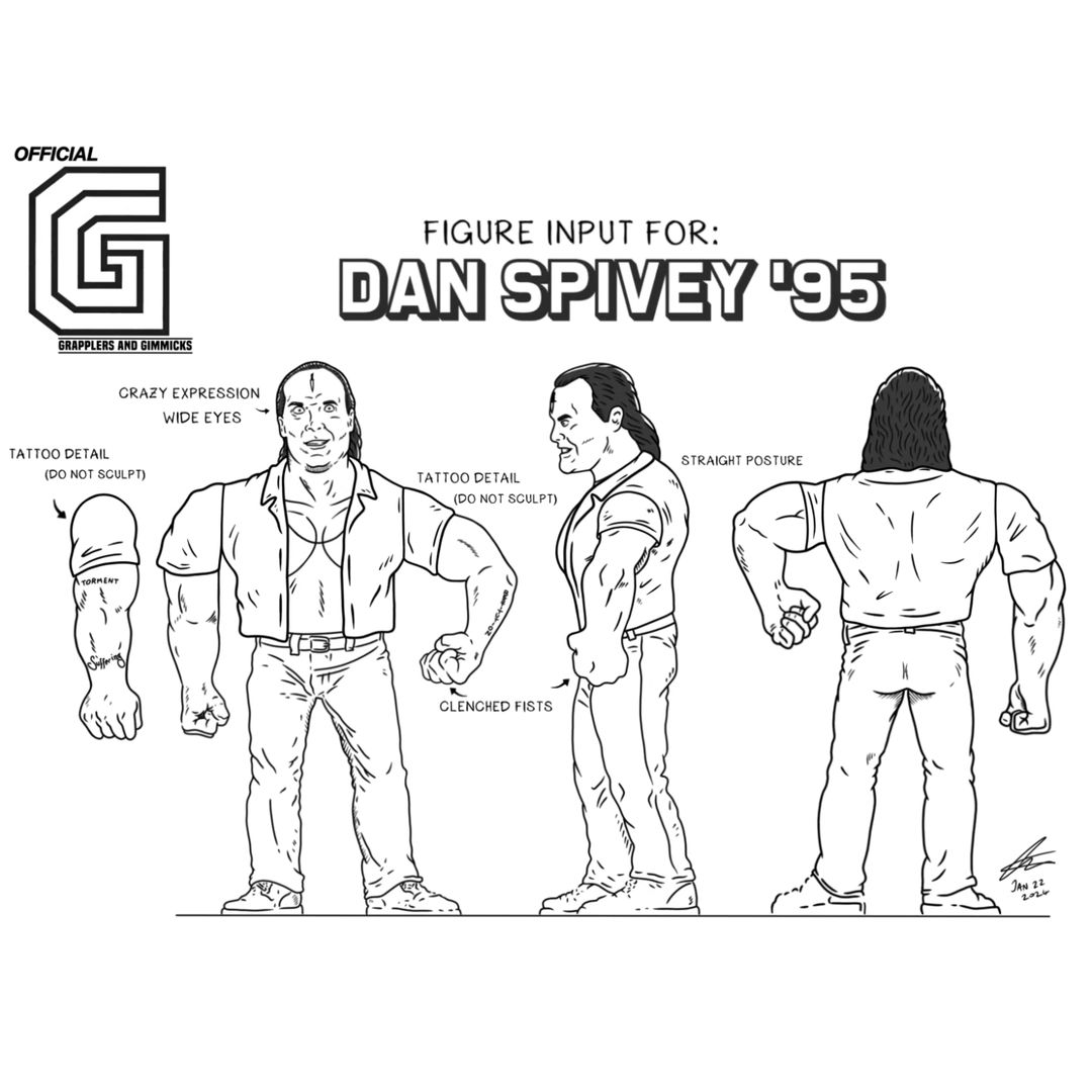 Hasttel Toy Grapplers & Gimmicks Dan Spivey [Waylon Mercy]
