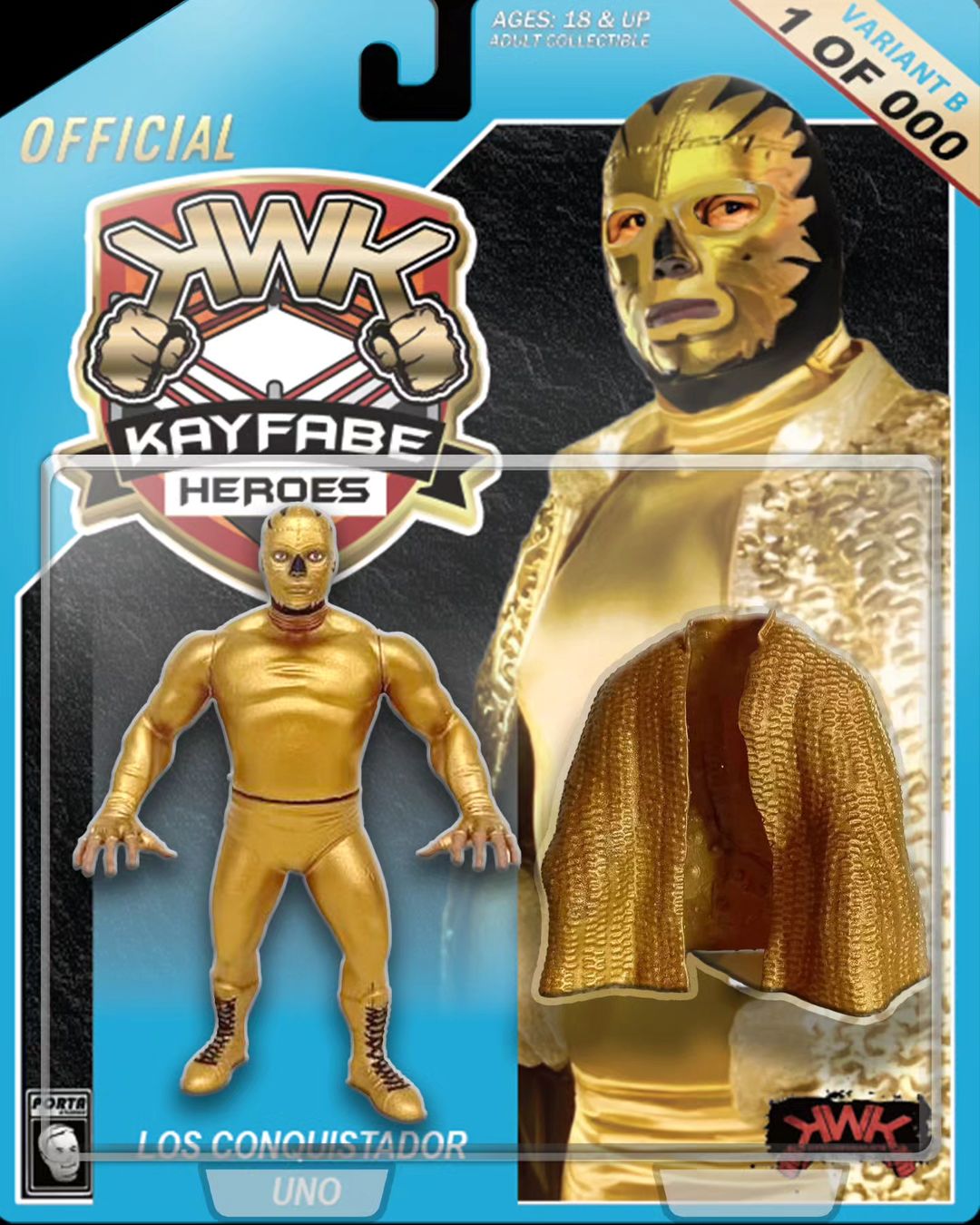 KWK Kayfabe Heroes Series 2 Los Conquistador Uno [Variant B]