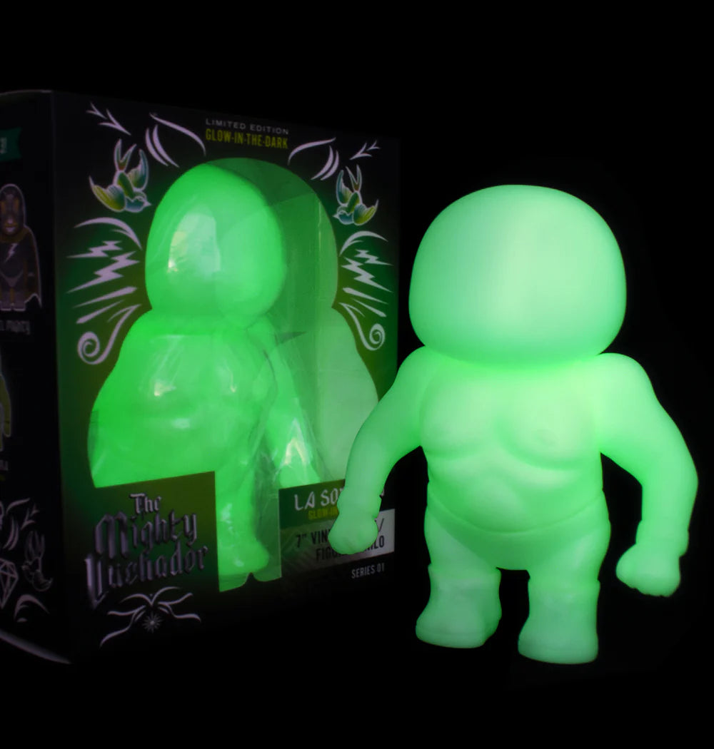 2017 So Electric & Ruby Raygun The Mighty Luchador 7" Vinyl Figure Series 01 La Sombra [Glow In the Dark]