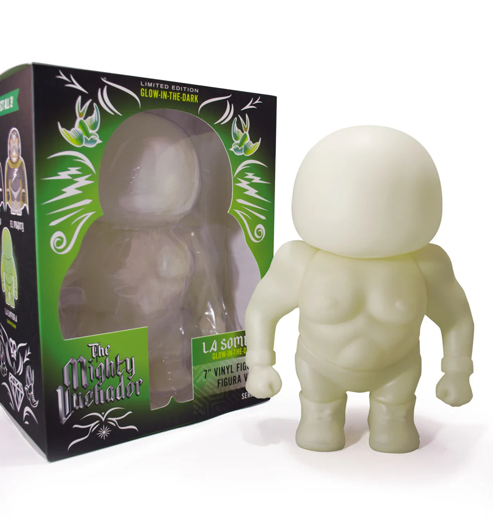 2017 So Electric & Ruby Raygun The Mighty Luchador 7" Vinyl Figure Series 01 La Sombra [Glow In the Dark]